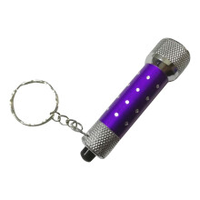 Portachiavi a LED con torcia, colore viola, confezione da 1