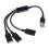 USB-splitterkabel hane till 3 hona 1m 1