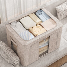 Boîte de rangement en tissu à double fermeture éclair, pliable et surdimensionnée (1 pièce)