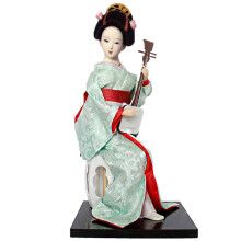 Japansk Geisha Figur Dekorativ Ornament 30 cm