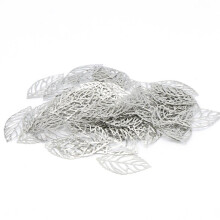 Metal filigree leaf connectors craft embellishments 100 pcs