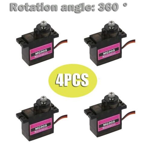 MG90S micro metal gear servo 4 pcs 1
