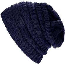 Gorro de tricô com forro de lã para o inverno