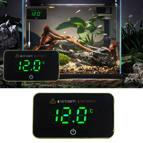 LED digitalt akvarietermometer med vandtemperatur 1