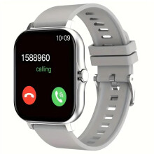 Smartwatch mit kabelloser Anruffunktion und Fitness-Tracker, Schwarz/Blau