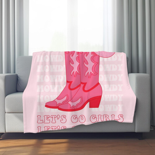 Κουβέρτα Cowgirl Flannel για γυναίκες, Western Style, 1
