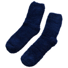 Chaussettes antidérapantes pour homme, bleu marine, chaussettes épaisses en polaire, 1 paire