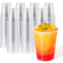 Vasos de plástico transparente desechables de 355 ml (12 oz) - Paquete de 390 unidades