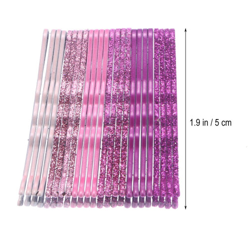 Conjunto de 72 presilhas de cabelo com glitter para meninas 1