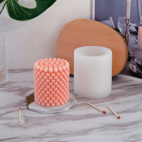 Candle Mold Silicone Small Bubble 7.5 cm White 1