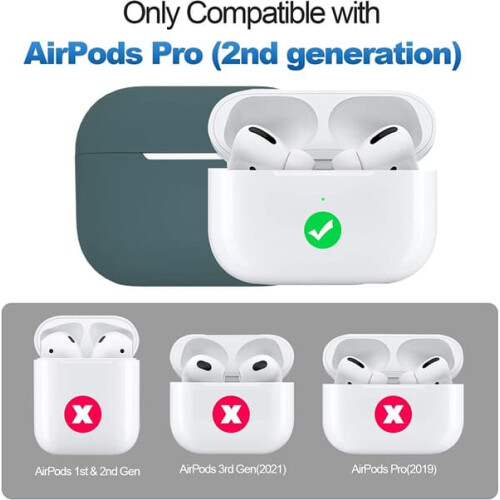 Green AirPods Pro 2 silicone case 2 pcs 1