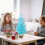 Blue Artificial Christmas Tree 17.7 Inch with Stand 6