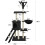 Cat tree black 50 x 35 x 138 cm 3