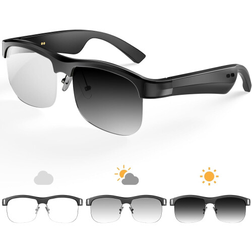 Óculos de Sol Inteligentes com Bluetooth e Lentes Fotocromáticas UV