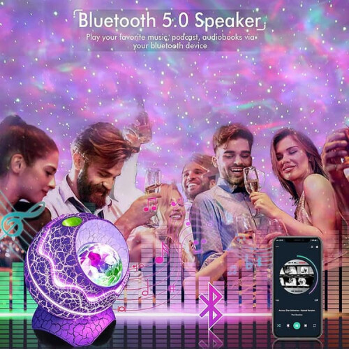 Sterrenprojector met afstandsbediening en Bluetooth-luidspreker, 14 kleuren 2