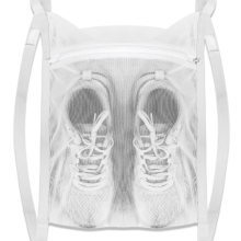 Bolsas para lavar zapatillas con malla de panal y cierre de cremallera.