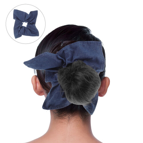 Blaue Haargummis mit Dickdarm-Motiv (1 Stück)