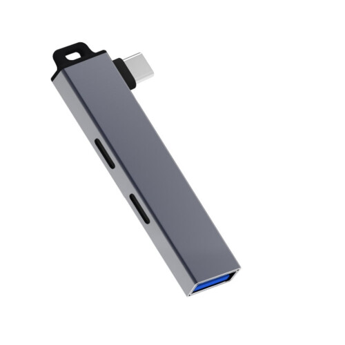 Concentrador USB-C con puertos USB-C y USB 3.0 duales