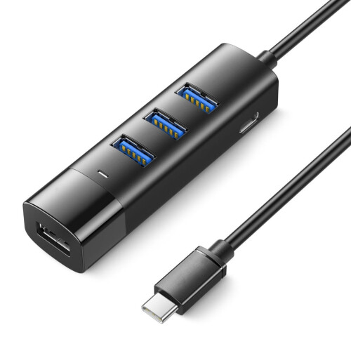 USB 3.0-Hub mit 4 Anschlüssen für PC, Laptop, Drucker und Maus