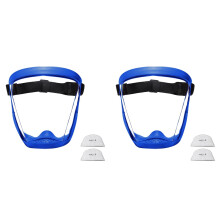 Visière de protection anti-buée, monture noire, côtés transparents