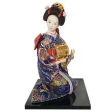 Japansk Geisha Figur Dekorativ Ornament 30 cm