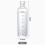Glasvattenflaska med tidsmarkör 500ml transparent 8