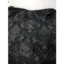 Chenille-Barock-Polsterstoff, schwarz, 58 Zoll
