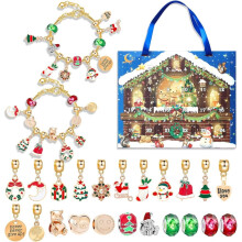 Kit per braccialetto dell'Avvento di Natale - Set di gioielli fai da te per 24 giorni