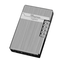 Briquet à butane en métal avec meule rechargeable, format de poche