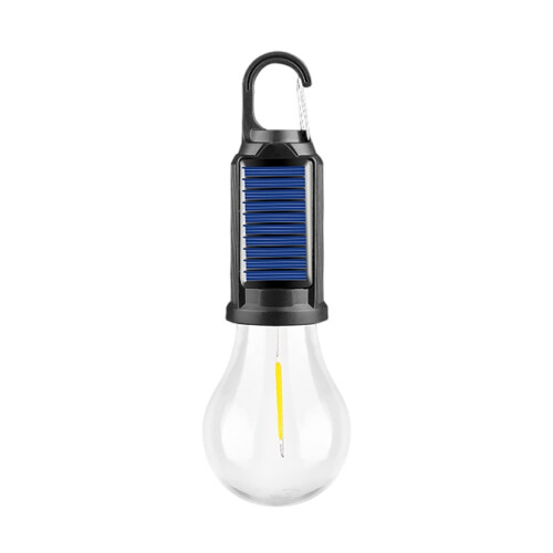 Solarbetriebene, per USB aufladbare LED-Zeltleuchte mit Cliphaken