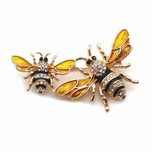 Broche de diamantes amarillos con forma de abeja para mujer (1 pieza)