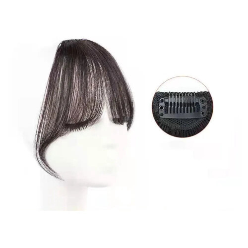 Perucă sintetică cu breton de aer, ușoară