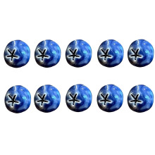 Aimants de réfrigérateur Myrtille en résine céramique 3D (10 pièces)