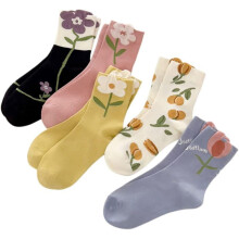 Calcetines tobilleros de algodón para mujer y niña (12 pares)