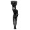 Statue d'homme grimpant en résine noire (1 pièce) 1
