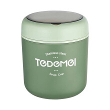Taza de sopa isotérmica de acero inoxidable con cuchara (473 ml)