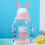 Draagbare plastic waterfles met rietje, 500 ml 1