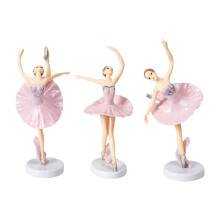 Balletpige kagetoppersæt 3 stk.