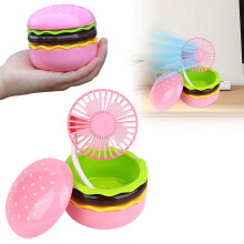 Mini uppladdningsbar hamburgerfläkt med 3 hastigheter, bärbar handhållen