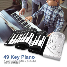 49-Key Roll-Up Piano Keyboard Portable Rechargeable 16 Tones