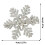 Snowflake Hair Clips Rhinestone Duckbill 4 Pack 4