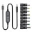 USB-C 100W power supply with 5V-20V adjustable output and 8 1