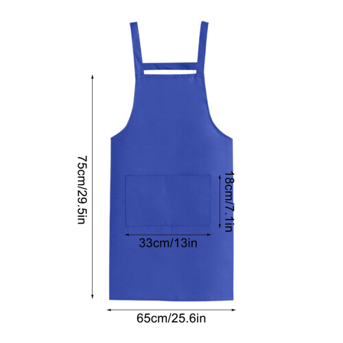 Waterproof H-Back Apron with Pocket, Adjustable Large Size 2