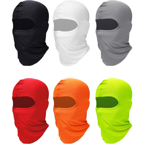 Maschera da sci, passamontagna integrale invernale anti-UV e antivento (6 pezzi)