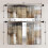 Kitchen Curtains and Valance Set Brown Grey Beige 36 inch 4