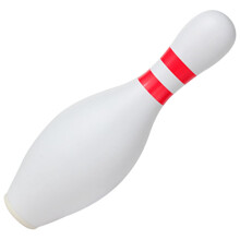 Kinderspaarpot, witte plastic bowlingfles, 1 stuk