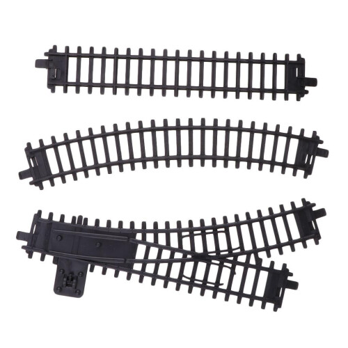 HO-Kunststoffmodelleisenbahn-Set, gerade Weiche, oval, 26 Teile 2