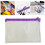 Astuccio trasparente in plastica con cerniera, viola, 8,7 x 5,7 cm 1