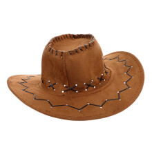 Oranger Jeans-Cowboyhut mit breiter Krempe für Kinder (1 Stück)