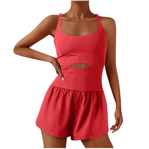Women's moisture-wicking running romper L